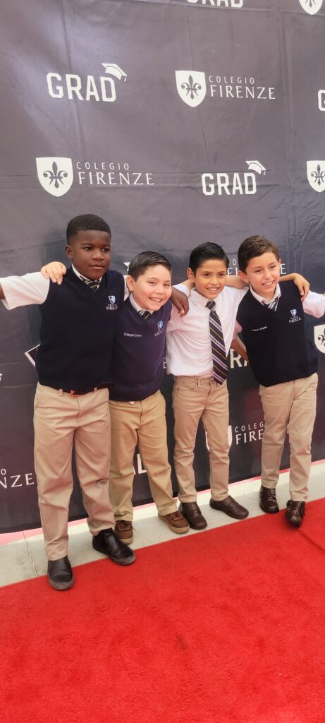 Three school kids enjoying a good education