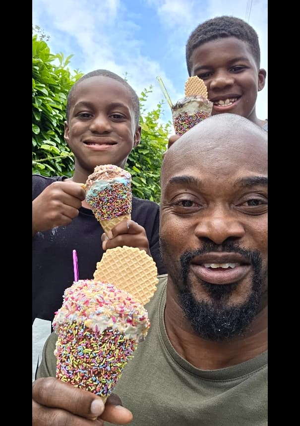 Quiet time walking, talking ice-cream and healthy conversation